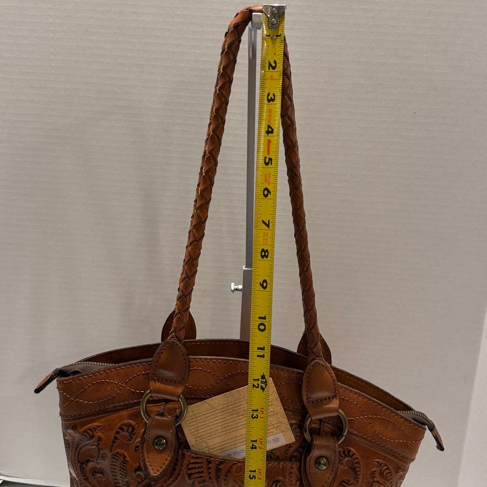 Patricia Nash Zamora Leather Tooled Tote Bag - Picture 14 of 16